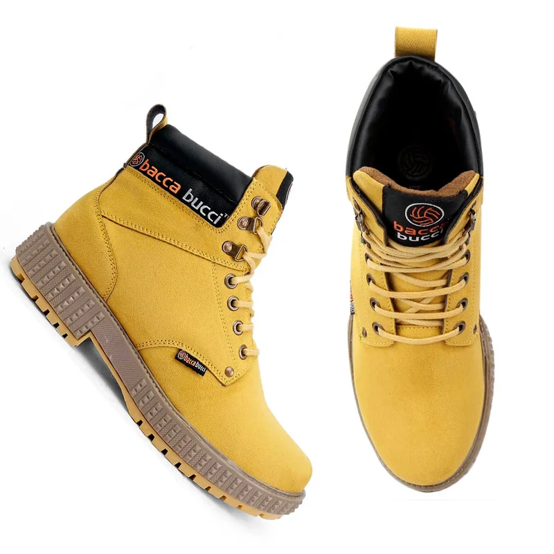 Bacca Bucci Yellow Scott Boots for Men | Best Price UAE